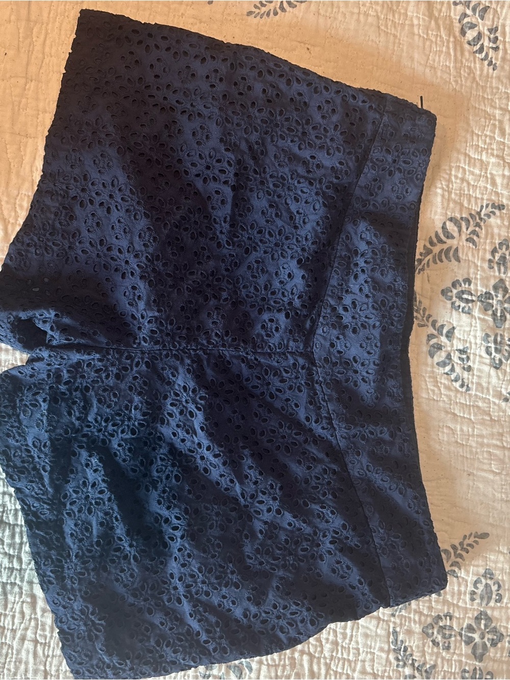 Lilly Pulitzer Navy Eyelet High-Rise Shorts